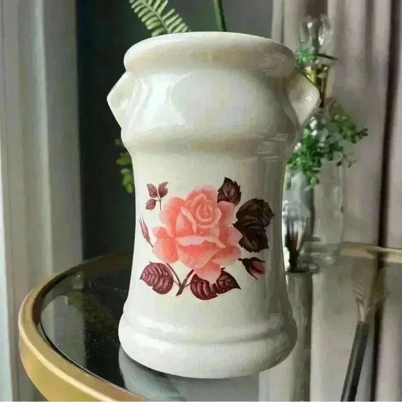 Vintage Boho Double Handle Ceramic Vase - Picture 3 of 11